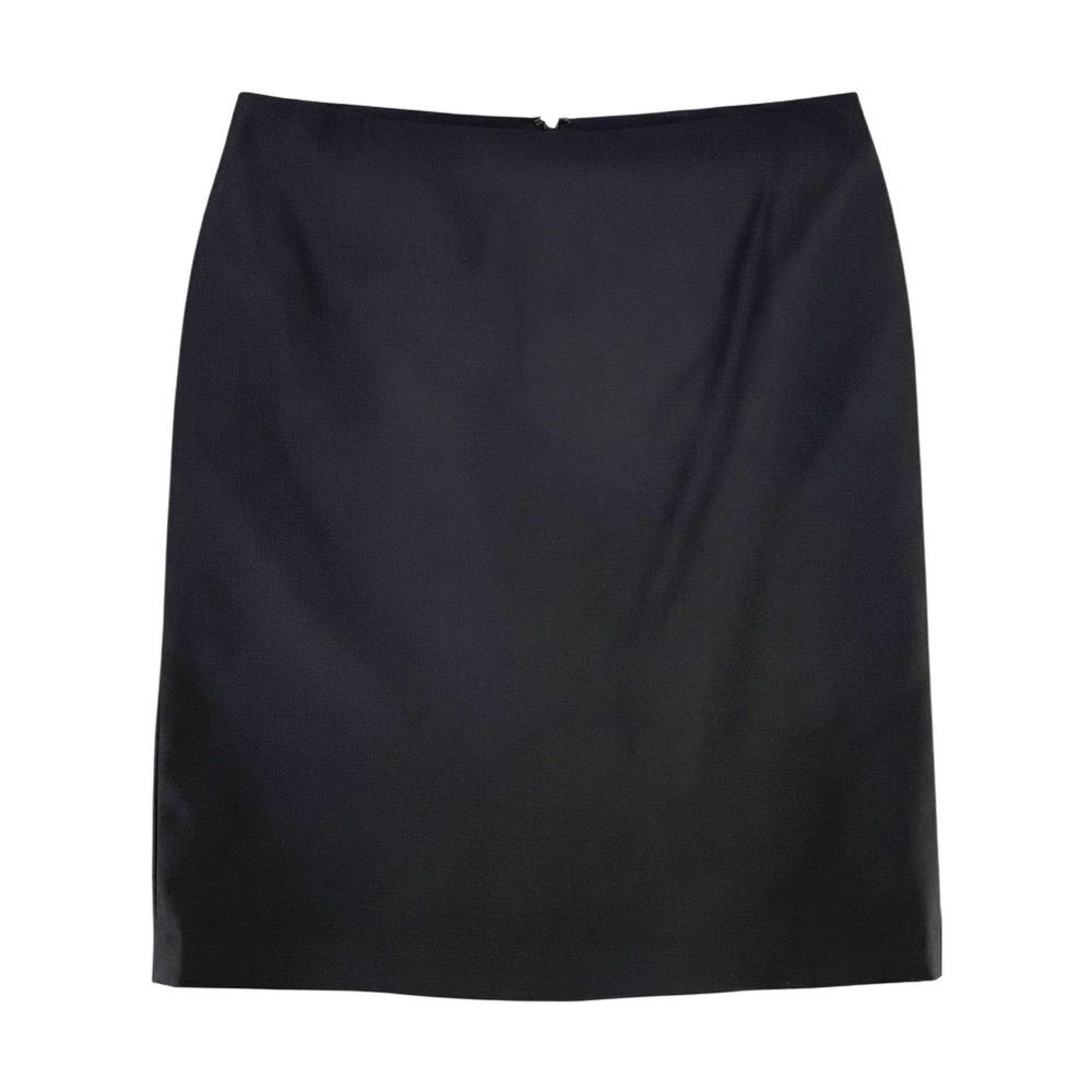 TALBOTS BLACK PENCIL SKIRT Wool Stretch BACK SPLIT & ZIPPER Fully Lined 6P 6-P